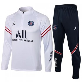 Paris Saint Germain Sudadera De Entrenamiento Trajes 2021/22 Blanca Quarter-Zip - Hombre
